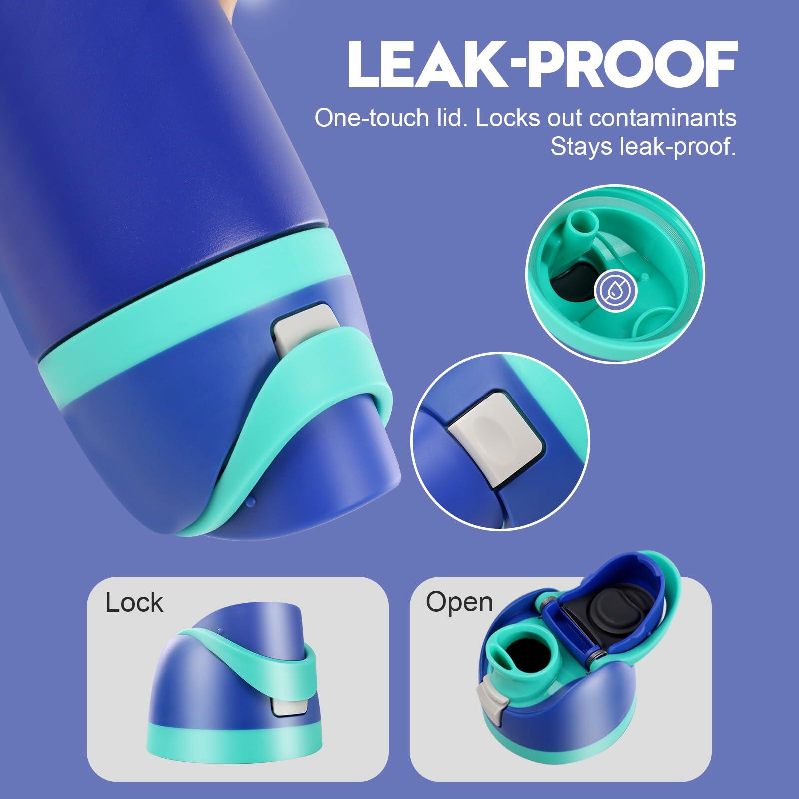 Ruzkq Replacement Lid for Owala Freesip Water Bottle Leakproof Dark Blue